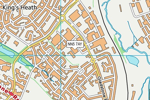 NN5 7AY map - OS VectorMap District (Ordnance Survey)