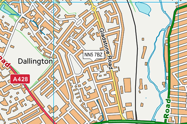NN5 7BZ map - OS VectorMap District (Ordnance Survey)
