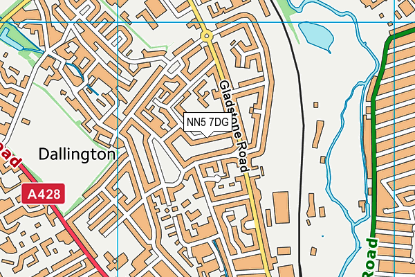 NN5 7DG map - OS VectorMap District (Ordnance Survey)