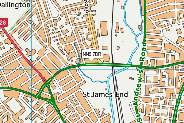 NN5 7DR map - OS VectorMap District (Ordnance Survey)