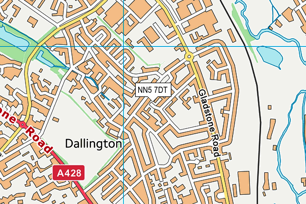 NN5 7DT map - OS VectorMap District (Ordnance Survey)