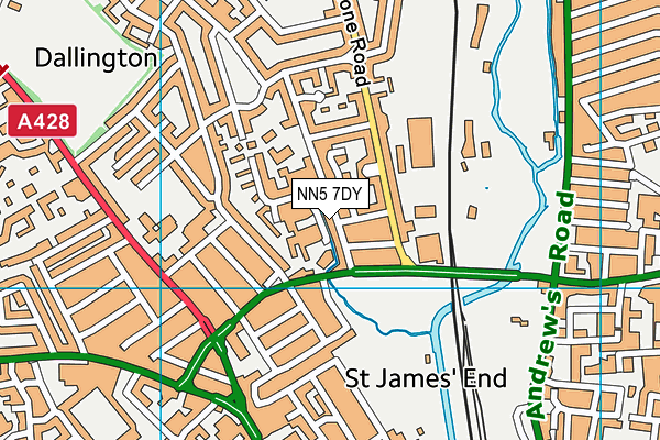 NN5 7DY map - OS VectorMap District (Ordnance Survey)