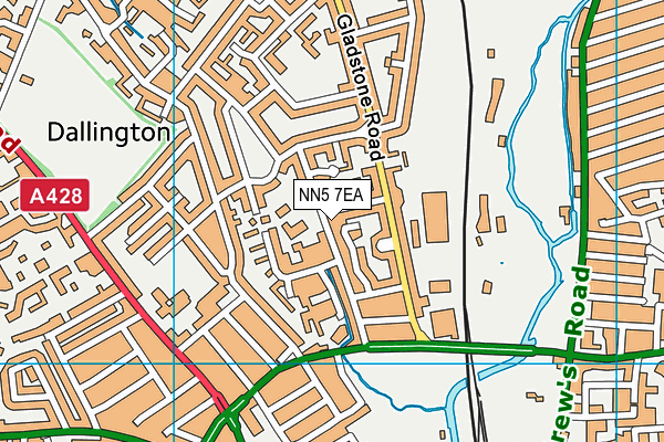 NN5 7EA map - OS VectorMap District (Ordnance Survey)