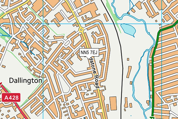 NN5 7EJ map - OS VectorMap District (Ordnance Survey)