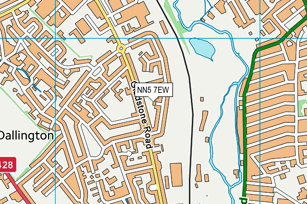 NN5 7EW map - OS VectorMap District (Ordnance Survey)