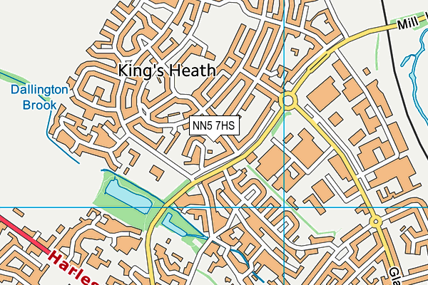 NN5 7HS map - OS VectorMap District (Ordnance Survey)