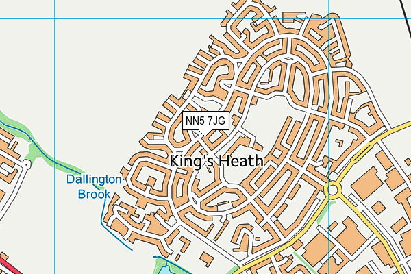 NN5 7JG map - OS VectorMap District (Ordnance Survey)