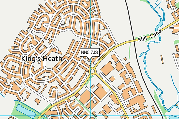 NN5 7JS map - OS VectorMap District (Ordnance Survey)