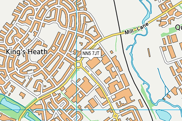 NN5 7JT map - OS VectorMap District (Ordnance Survey)