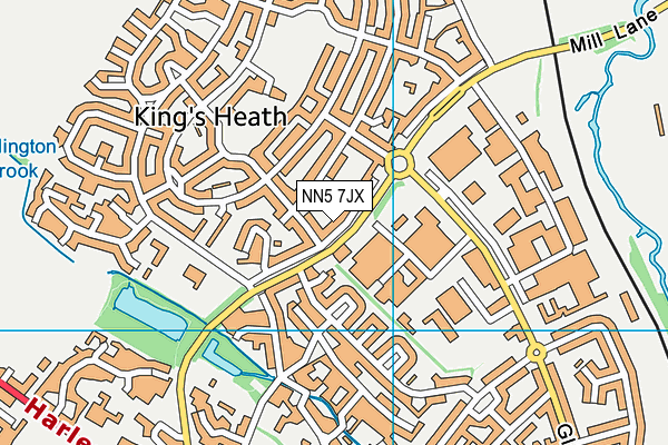 NN5 7JX map - OS VectorMap District (Ordnance Survey)