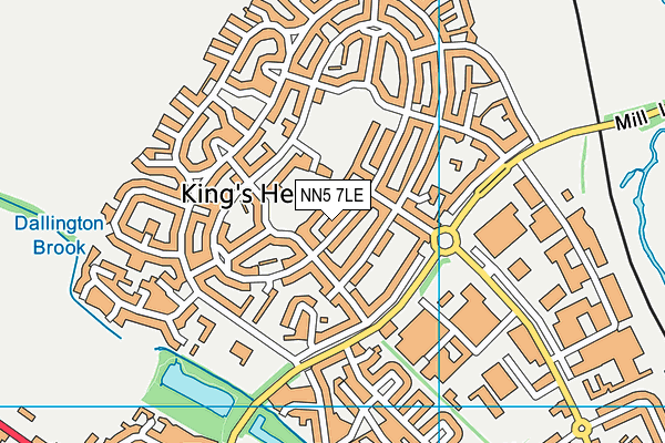 NN5 7LE map - OS VectorMap District (Ordnance Survey)