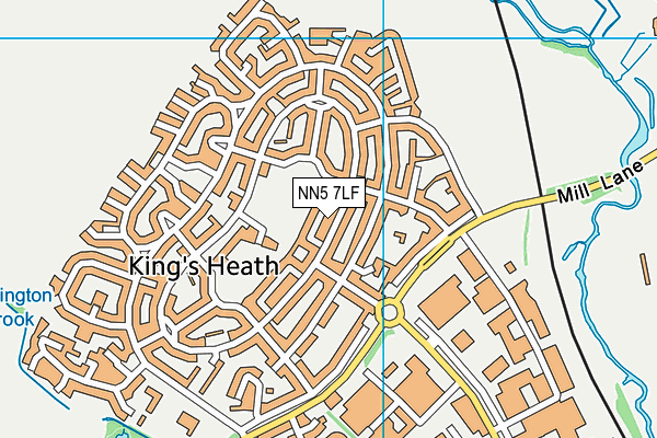 NN5 7LF map - OS VectorMap District (Ordnance Survey)