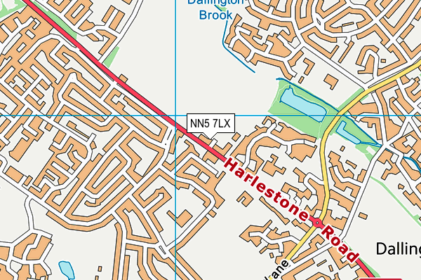 NN5 7LX map - OS VectorMap District (Ordnance Survey)