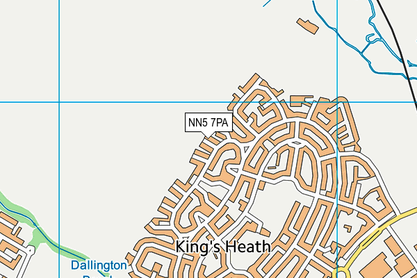 NN5 7PA map - OS VectorMap District (Ordnance Survey)