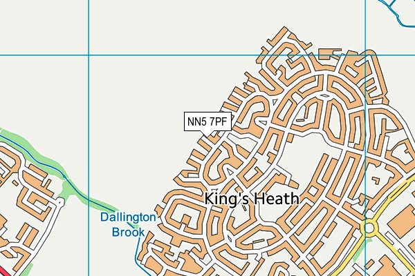 NN5 7PF map - OS VectorMap District (Ordnance Survey)