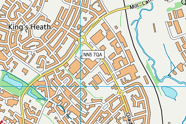 NN5 7QA map - OS VectorMap District (Ordnance Survey)