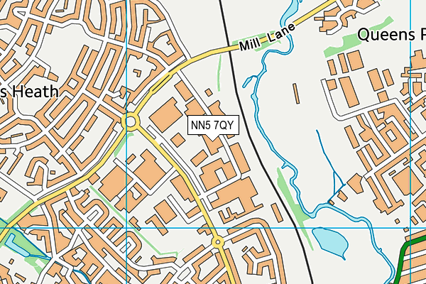 NN5 7QY map - OS VectorMap District (Ordnance Survey)