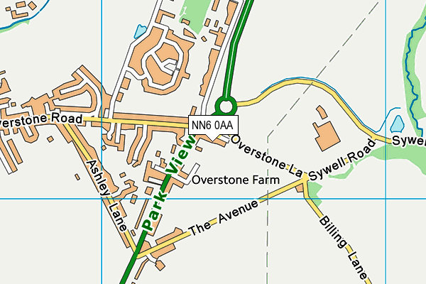 NN6 0AA map - OS VectorMap District (Ordnance Survey)