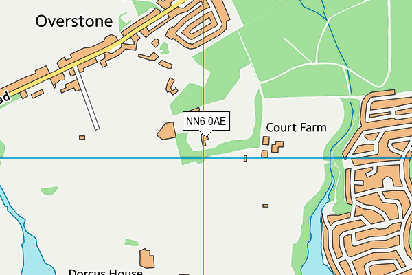 NN6 0AE map - OS VectorMap District (Ordnance Survey)