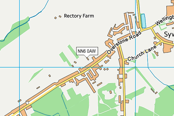 NN6 0AW map - OS VectorMap District (Ordnance Survey)