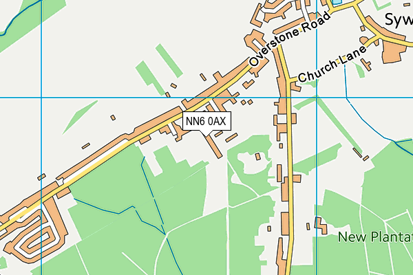 NN6 0AX map - OS VectorMap District (Ordnance Survey)