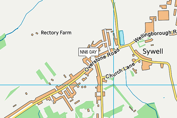 NN6 0AY map - OS VectorMap District (Ordnance Survey)