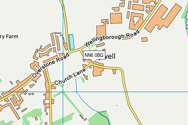 NN6 0BQ map - OS VectorMap District (Ordnance Survey)