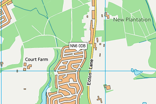 NN6 0DB map - OS VectorMap District (Ordnance Survey)