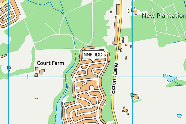 NN6 0DD map - OS VectorMap District (Ordnance Survey)
