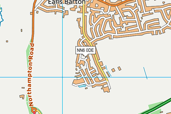 NN6 0DE map - OS VectorMap District (Ordnance Survey)