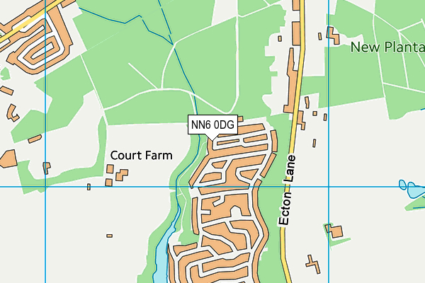 NN6 0DG map - OS VectorMap District (Ordnance Survey)