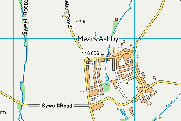 NN6 0DS map - OS VectorMap District (Ordnance Survey)