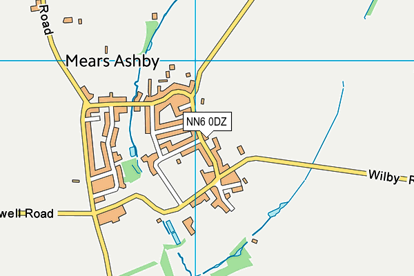 NN6 0DZ map - OS VectorMap District (Ordnance Survey)