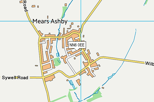 Mears Ashby Village Hall map (NN6 0EE) - OS VectorMap District (Ordnance Survey)