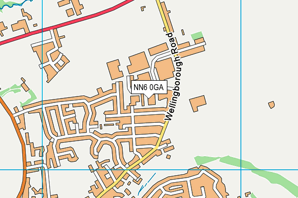NN6 0GA map - OS VectorMap District (Ordnance Survey)