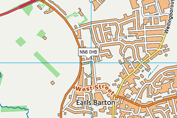 NN6 0HB map - OS VectorMap District (Ordnance Survey)
