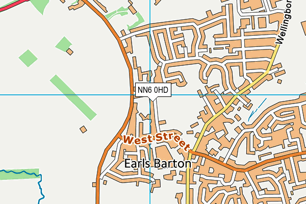 NN6 0HD map - OS VectorMap District (Ordnance Survey)