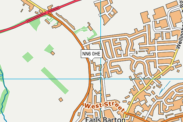 NN6 0HE map - OS VectorMap District (Ordnance Survey)