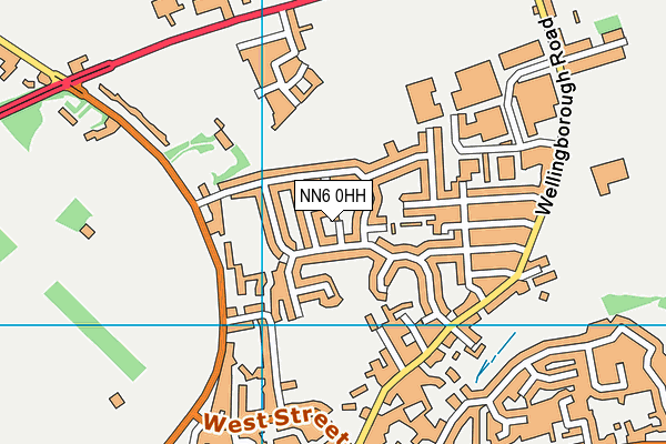 NN6 0HH map - OS VectorMap District (Ordnance Survey)