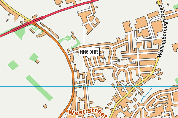 NN6 0HR map - OS VectorMap District (Ordnance Survey)
