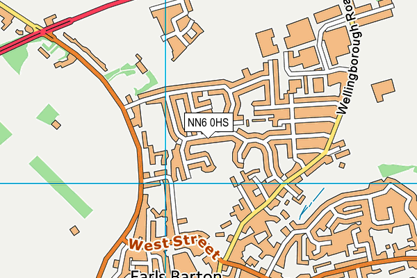 NN6 0HS map - OS VectorMap District (Ordnance Survey)