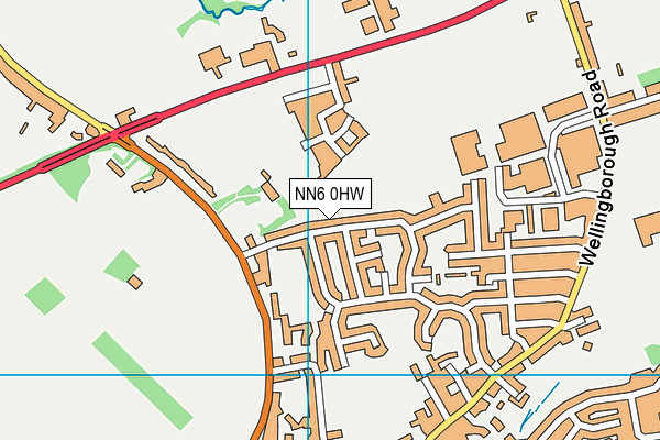 NN6 0HW map - OS VectorMap District (Ordnance Survey)