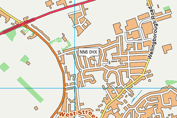 NN6 0HX map - OS VectorMap District (Ordnance Survey)