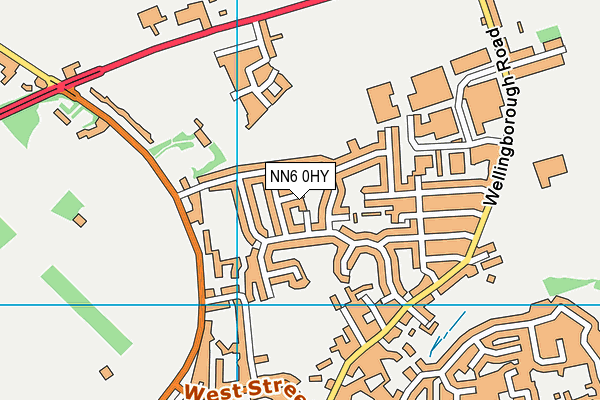 NN6 0HY map - OS VectorMap District (Ordnance Survey)