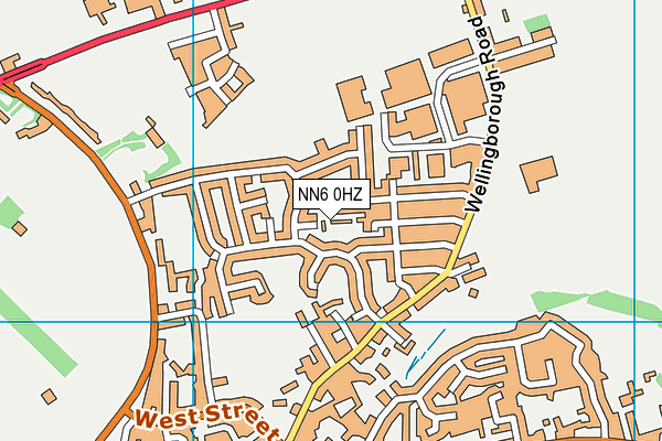 NN6 0HZ map - OS VectorMap District (Ordnance Survey)