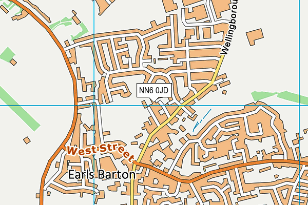 NN6 0JD map - OS VectorMap District (Ordnance Survey)