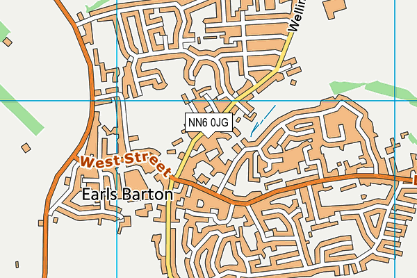 NN6 0JG map - OS VectorMap District (Ordnance Survey)