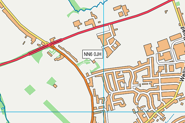 NN6 0JH map - OS VectorMap District (Ordnance Survey)