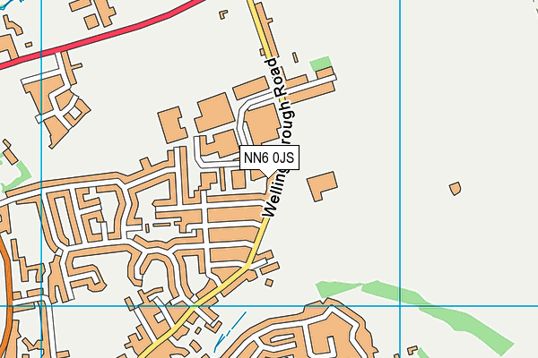 NN6 0JS map - OS VectorMap District (Ordnance Survey)