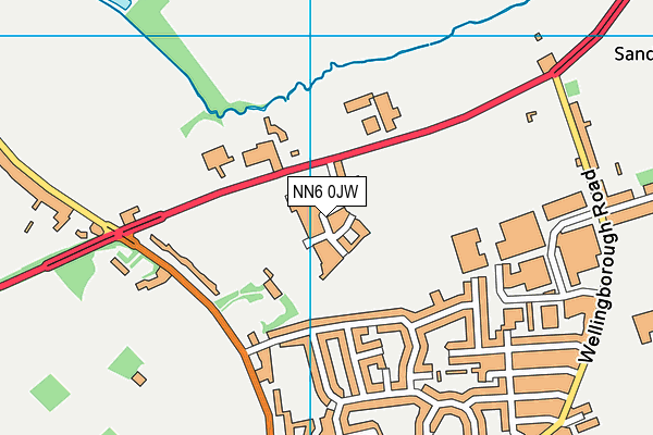 NN6 0JW map - OS VectorMap District (Ordnance Survey)
